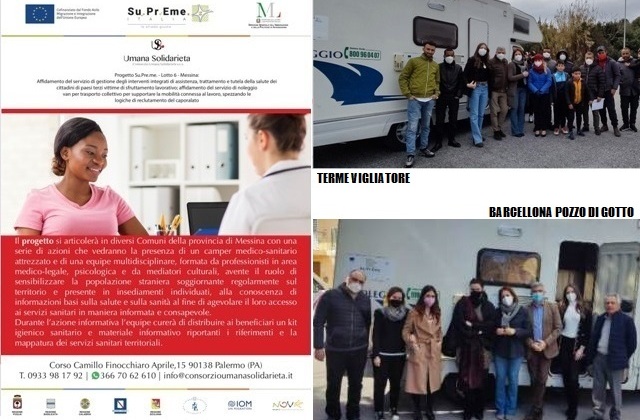 In provincia di Messina in corso la campagna di sensibilizzazione, informazione e supporto agli stranieri presenti sul territorio, grazie al progetto SU.PRE.ME. Lotto 6 – Messina. Coinvolti i comuni di Milazzo, Barcellona Pozzo Di Gotto, Terme Vigliator